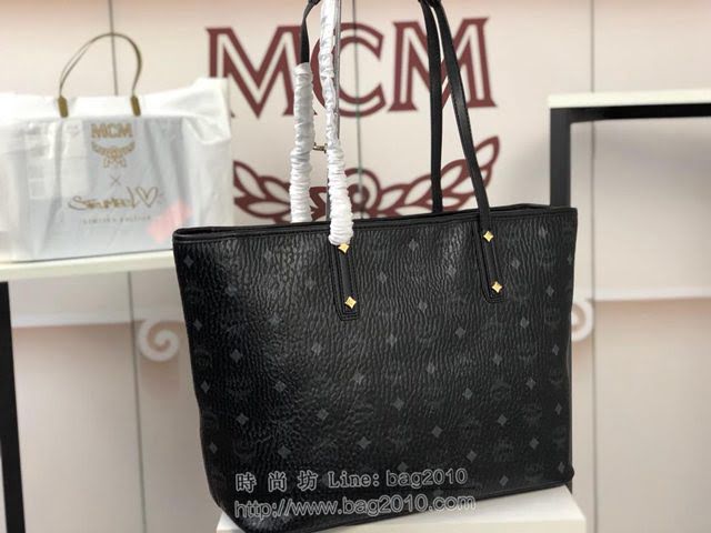 MCM女包 原單 6268貼標 2018款 MCM母子購物袋 3D貼花裝飾 配備可拆卸內部袋 MCM女手提袋 MCM肩背包  mdmc1351